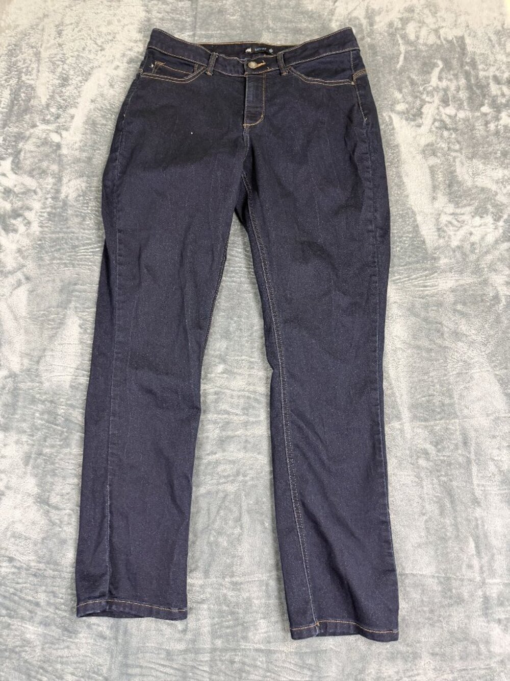 Lee Easy Fit Womens Medium Wash Denim Jeans Size 16 Cotton Blend